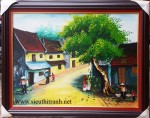 Tranh sơn dầu, S077-Phố cổ Hà Nội