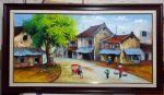 Tranh vẽ sơn dầu S135-Phố cổ xưa Hà Nội
