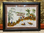 Tranh thêu tay, đồng quê – T070