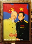Tranh vẽ” chủ tịch Hồ Chí Minh & Đại tướng Võ Nguyên Giáp
