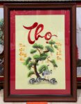 Tranh thêu thọ tỷ nam sơn- F085