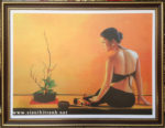 Thiếu nữ ,tranh in dầu -IN49