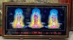 Tranh đồng hồ vạn niên, Tam Thánh Phật- 8608