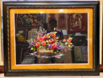 Tranh thêu tay, Giỏ hoa -T017