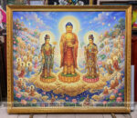 Tranh Phật Tam Thánh – IN220